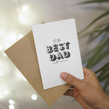 'Best Dad In The Universe' Greetings Card, 2 of 2