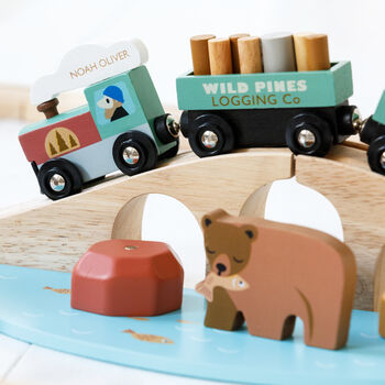 Personalised Wooden Wild Pines Train Set, 3 of 12