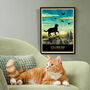 Limited Edition Cat Lovers Gift Print ‘Feline Good’, thumbnail 2 of 10