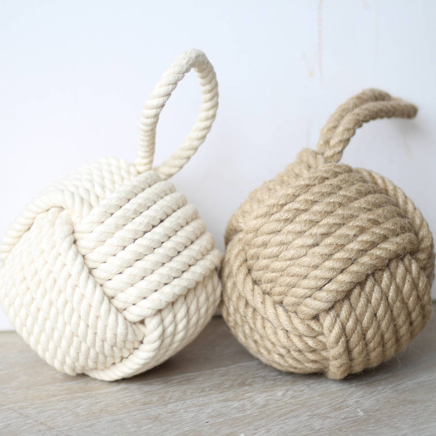 nautical jute door stop by dibor
