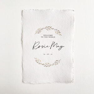 Luxury Hand Pressed New Baby Card By Studio Thirty Two