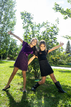 Alessia Girls Velvet Dress With Matching Hair Clip, 3 of 3