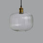 Reeded Glass Pendant Light A, thumbnail 1 of 4