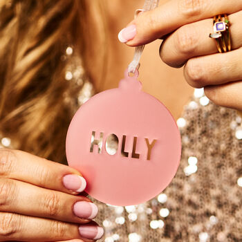 Personalised Frosted Bauble Decoration, 2 of 7