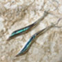 Abalone Long Curve Earrings, thumbnail 6 of 8