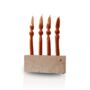 Travertine Block Candle Holder – Four Tapers, thumbnail 2 of 2