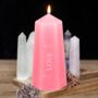 Rose Quartz Crystal Candle Love, thumbnail 1 of 5