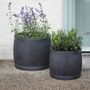 Fibre Clay Ribbed Round Planters, thumbnail 1 of 3