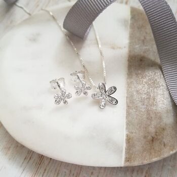 Cz Flower Gift Set Thank You For Helping Me Grow, 2 of 4