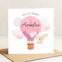 Personalised Welcome Baby Girl Card Balloon, thumbnail 2 of 8