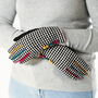 Houndstooth Gloves With A Pop Of Colour, thumbnail 1 of 5