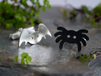 Bat And Spider Cufflinks In Sterling Silver, 3 of 4