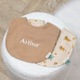 Personalised Trixie Lively Lion Two Pack Newborn Bibs, thumbnail 1 of 5