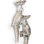Pair Of Silver Parrot Wall Scones, thumbnail 2 of 3