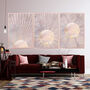 Set Of Three Boho Sun Pink Gold Wall Art Prints, thumbnail 1 of 6