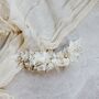 Star White Bridal Dried Flower Wedding Headpiece, thumbnail 6 of 6