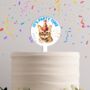 Personalised Cat In Party Hat Cake Topper, thumbnail 4 of 12