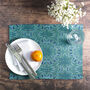 Arts And Crafts Agapanthus Canvas Placemat Set, thumbnail 1 of 10