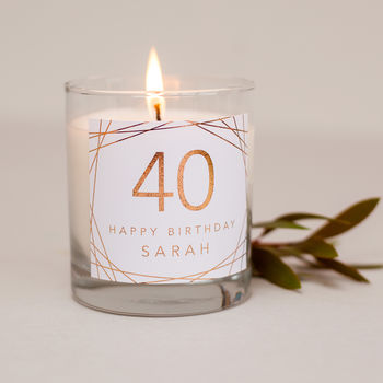 40th Birthday Personalised Candle Gift, 4 of 6