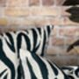 Velvet Zebra Print Cushion, thumbnail 2 of 12