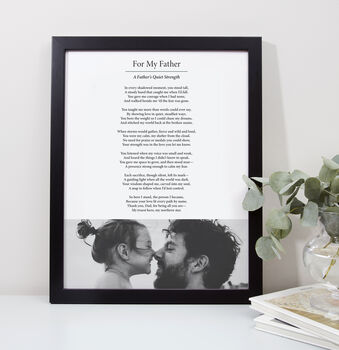 For My Father Personalised Photo Poem Print, 6 of 8