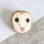 Barn Owl Brooch Needle Felting Kit, thumbnail 4 of 8