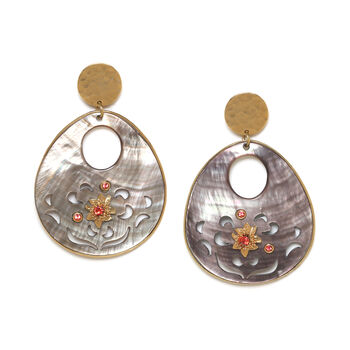 Large Drop Earrings With Swarovski Crystal, 4 of 4