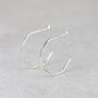 Sterling Silver Large Octagon Hoops, thumbnail 6 of 8