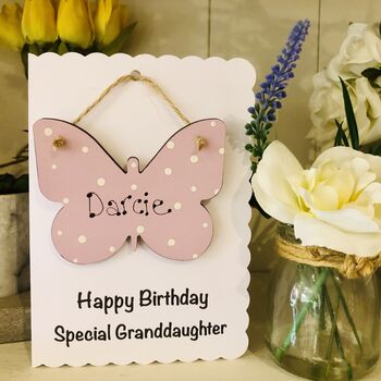 Personalised Granddaughter Sister Niece Butterfly Card, 9 of 12