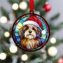Tibetan Terrier In Santa Hat Suncatcher Decoration, thumbnail 4 of 6