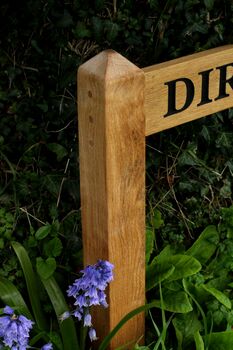 Bespoke Solid Oak Two Post Sign – Custom Font And Traditional Mortise Joinery, 6 of 12