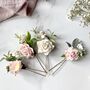 Pink And White Floral Hair Pins, thumbnail 1 of 3