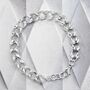 Graduated Sterling Silver Wide Link Necklace, thumbnail 7 of 10