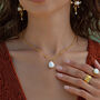 Baroque Keshi Pearl Gold Pendant Beaded Chain Necklace, thumbnail 6 of 7