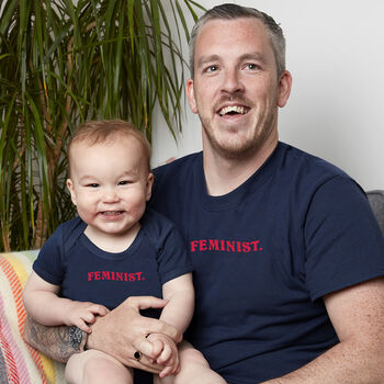 Feminist Adult T Shirt And Baby Grow Set, 2 of 8