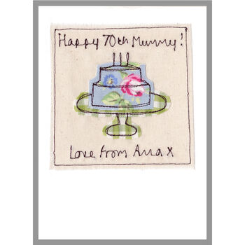 Personalised 50th Birthday Cake Card For Her, 10 of 10
