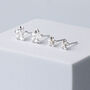 Sterling Silver Dainty Flower Stud Earrings, thumbnail 5 of 7