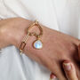 18k Gold Vermeil Plated Heart Charm Bracelet, thumbnail 2 of 6