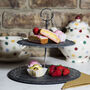 Floral Frame Two Tier Afternoon Tea Slate Cake Stand, thumbnail 2 of 2