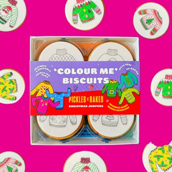 Christmas Jumper Colour Me Biscuit Set, 6 of 8