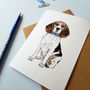 Beagle In A Bow Tie A6 Greetings Card, thumbnail 2 of 2