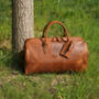 Genuine Leather Worn Look Weekend Bag, thumbnail 1 of 12