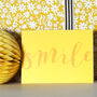 Mini Smile Greetings Card, thumbnail 1 of 5