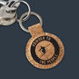 Round Cork Keyring 'Powder To The People' | Ski | Skiing | Keyring | Novelty, thumbnail 1 of 2