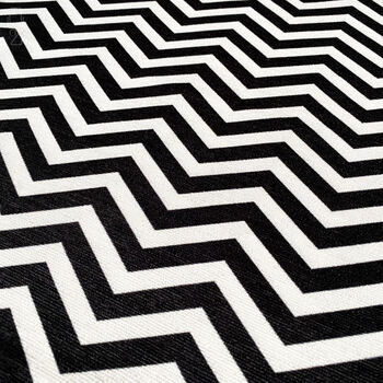 Black And White Soft Cushion Cover With Zig Zag Pattern, 2 of 7