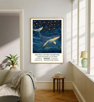 Natural History Exhibition Blue Whale Art Print, 2 of 4