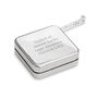 Personalised Silver Tone Square Tape Measure, thumbnail 4 of 5