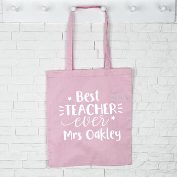 Personalised Best Teacher Or Teaching Assistant Bag, 7 of 9