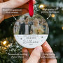 Personalised Mr And Mrs First Christmas Ceramic Ornament, thumbnail 2 of 8