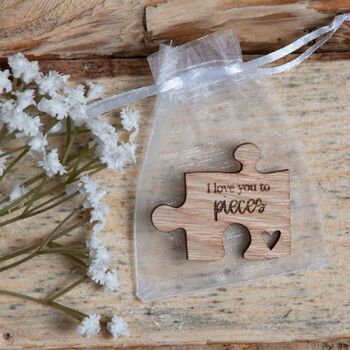 Wooden Jigsaw Piece Valentine’s Gift, 3 of 4